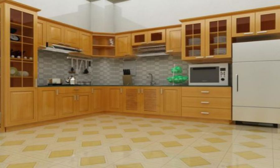 Nhà bếp với nét đẹp từ gỗ tự nhiên